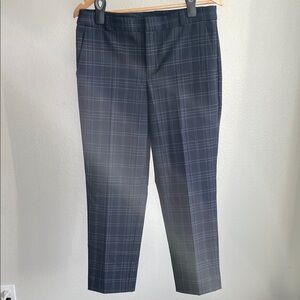 Banana Republic Navy Plaid Cropped Pants, Women’s Size 8